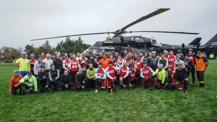 Riders in front of the Lakes District Chopper, May 2023