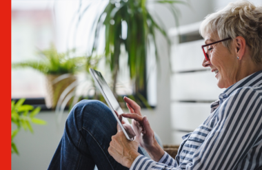 Woman using a tablet